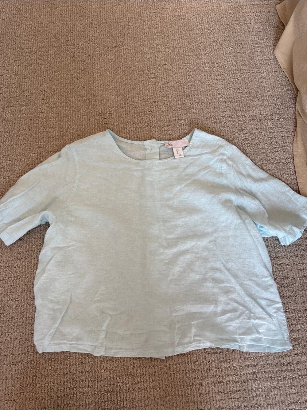 C&C California Light Blue Short Sleeve Knit Tee